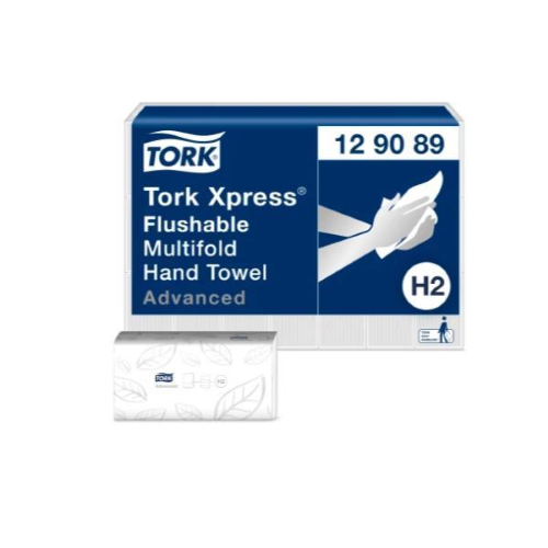 TORK ASCIUGAMANI PIEGATI A Z FLUSHABLE ADVANCED 200 FOLGI 25.5X21.2 CM BIANCO CONF 21 Pz.